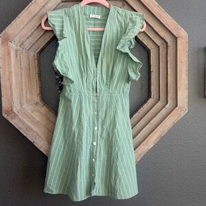 Green cotton dress